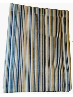 Home Trends Navy Chino Stripe Valance 60 x 16 Cotton Curtain Panel